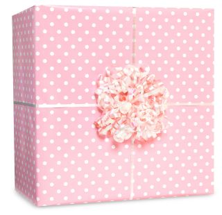Pastel Pink Small Polka Dot Gift Wrap Kit