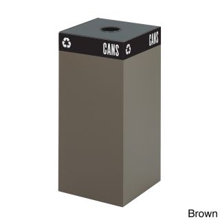 Safco 31 gallon Public Square Trash Can Base (Black, brownDimensions: 15.25 inches long x 15.25 inches wide x 32 inches high )