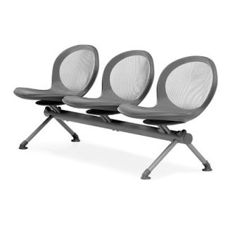 OFM Net Series Mesh Three Chair Beam Seating NB 3 Color: Gray