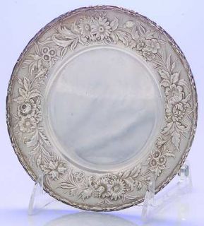 Kirk Stieff Repousse Partial Chased Bread Plate   Strlg,Hollo,Floralpartialchase