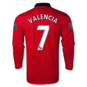 Nike Manchester United 13/14 VALENCIA LS Home Soccer Jersey
