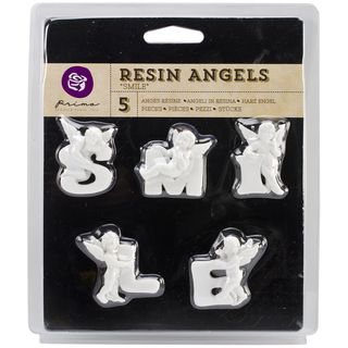 Resin Angel Embellishments smile Word, 1 Letters