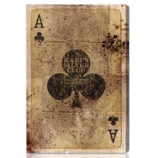 Oliver Gal Ace of Clubs Graphic Art on Canvas 10161 Size: 10 x 15