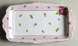 Royal Albert New Country Roses Pink Large Sandwich Tray, Fine China Dinnerware  