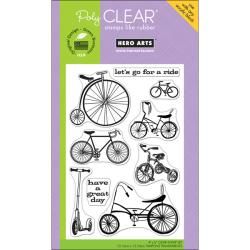 Hero Arts 4x6 inch Joy Ride Clear Stamps Sheet (4 inches x 6 inches 100 percent photo polymerNaturally conducts ink for precise impressionsDurable, tear resistant, easy to storeDesign: Joy RideSize: 4 inches x 6 inches)