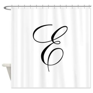 CafePress ornate script monogram letter E in black Shower Cu Free Shipping! Use code FREECART at Checkout!