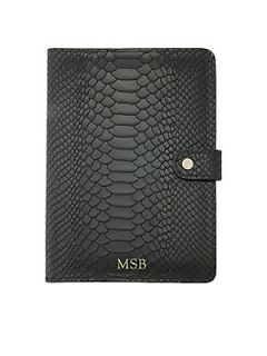 GiGi New York Personalized Python iPad Mini Case   Black