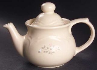 Pfaltzgraff Remembrance Mini Teapot & Lid, Fine China Dinnerware   Pink, Peach &