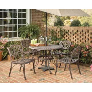 Home Styles Biscayne 42 in. Bronze Patio Dining Set   Seats 4   5555 308
