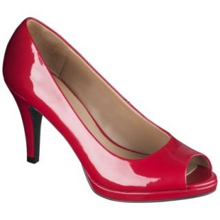 Womens Merona Magee Peep Toe Platform Pump   Red 6