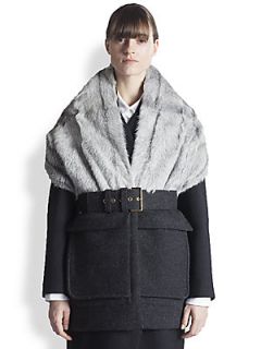 Marni Fur & Wool Vest   Inox