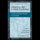 Indigenous and Cultural Psychology Understanding People in Context