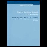 Contemporary Abstract Algebra   Student Solution Manual