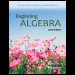 Beginning Algebra Student Solutions Manual