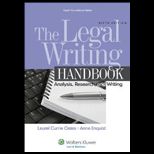 Legal Writing Handbook: Analysis Research and Writing