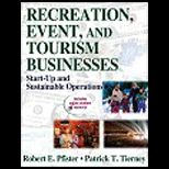 Recreation, Event, and Tourism Businesses Start Up and Sustainable Operations