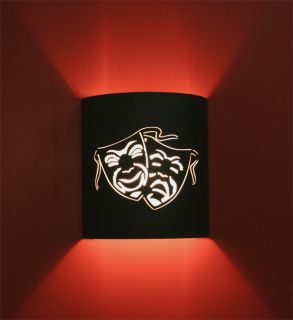 Comedy and Tragedy Mask Theater Sconce