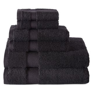 JCP Home Collection  Home 6 pc. Bath Towel Set, Black