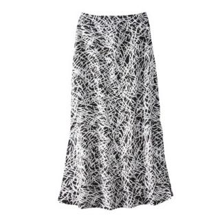Mossimo Womens Side Slit Maxi Skirt   Ebony Print XL