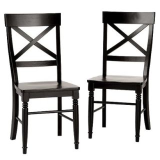 Dining Chair: Antique Black Dining Chairs   Set of 2