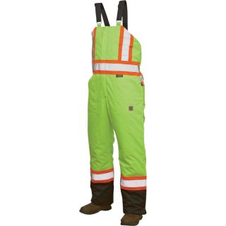 Work King Class 2 High Visibility Lined Bib Overall   Green, 5XL, Model S79821