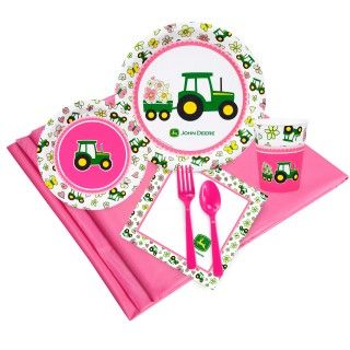 John Deere Pink Just Because Party Pack for 8