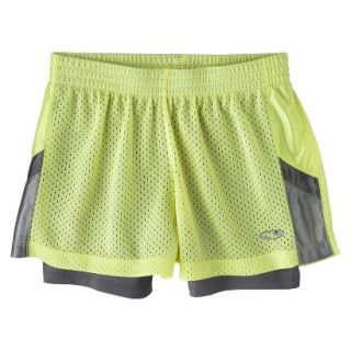 C9 by Champion Girls 2 Fer Mesh Short   XS Lime