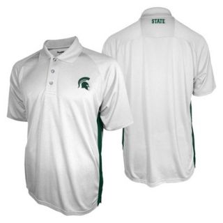 NCAA WHITE MENS 3BTN POLO MICH ST   M