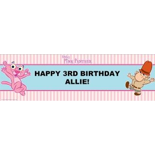 Baby Pink Panther Personalized Banner