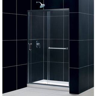 Dreamline Infinity Z Sliding Shower Door, Shower Base And Backwall Kit