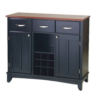 Buffet: Home Styles Hutch Style Buffet   Black/Red Brown (Cherry)