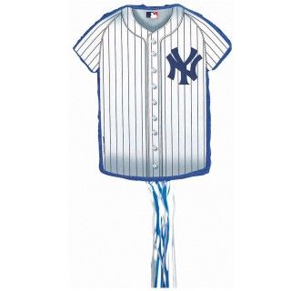 New York Yankees Baseball   Shirt Shaped Pull String Pinata