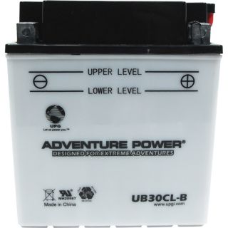 UPG Flooded Cell Motorcycle Battery   12V, 6.5 Amps, Model UB30CL B