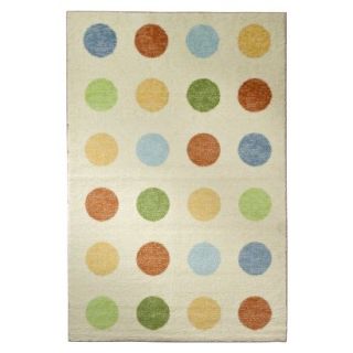 Creamy Ivory Rug with Multi Color Dots by Mohawk 40x60