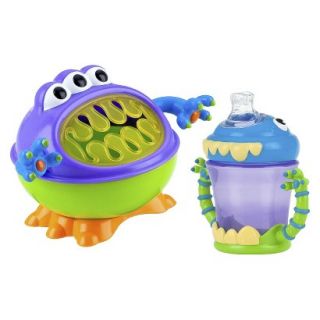 Nuby 2pc Monster Baby Feeding Set   Snack Keeper and 2 Handle Super Spout
