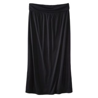 Mossimo Supply Co. Juniors Plus Size Fold Over Waist Maxi Skirt   Black 1