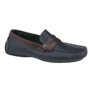 Johnston & Murphy Mens Cowan Penny Navy Tan Shoes, Size 11 M   25 0249