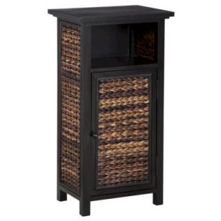 Floor Cabinet Andres Seagrass Bathroom Floor Cabinet   Dark Brown (Espresso)