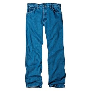 Dickies Mens Relaxed Fit Jean   Stone Washed Blue 36x34