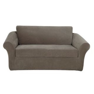 Sure Fit Stretch Pique 3 Pc Sofa Slipcover   Taupe