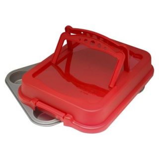 OvenStuff 12 Cup Cupcake Carrier   Red