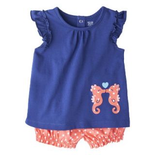Just One YouMade by Carters Toddler Girls 2 Piece Set   Navy/Orange 5T