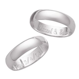 Sterling Silver Personalized 5mm. Band with Message Inside  12