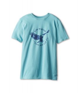 Life is good Kids Live And Let Fly Eagle Crusher Tee Boys T Shirt (Blue)