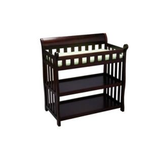 Delta Childrens Products Eclipse 2 Shelf Baby Changing Table   Black Cherry