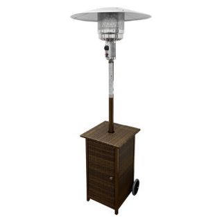 Tall Square Wicker Patio Heater with Wheels
