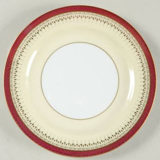 Noritake 4795 Salad Plate, Fine China Dinnerware   Rust Border, Gold  Laurel & D