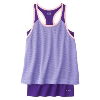 C9 by Champion Girls 2 Fer Fashion Tank Top   Lilac XS