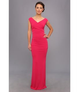 Nicole Miller Tess Stretch Jersey Gown Womens Dress (Pink)
