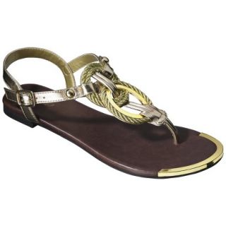 Womens Mossimo Gabriela Braided Metallic Sandal   Gold 7.5